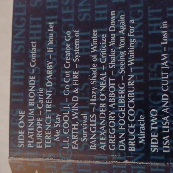4/$30 Hit Singles II - Various Artists Casette Tape - Picture 5 of 7